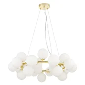 Lampy sufitowe - NOWOCZESNA LAMPA WISZĄCA KLASYCZNE ZŁOTO MARSIADA W25 - miniaturka - grafika 1