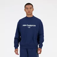 Bluzy męskie - Bluza męska New Balance MT41597NNY  granatowa - miniaturka - grafika 1