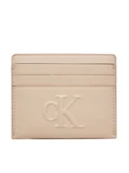 Etui na dokumenty i karty - Calvin Klein Jeans Etui na karty kredytowe Sculpted Cardcase K60K612747 Beżowy - miniaturka - grafika 1