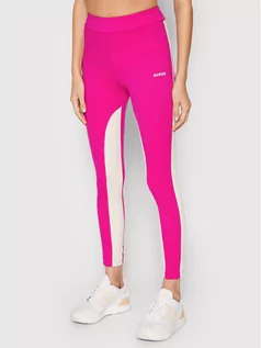 Spodnie damskie - Guess Legginsy O1YA16 MC047 Różowy Slim Fit - grafika 1
