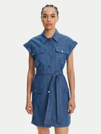 Sukienki - Liu Jo Sukienka jeansowa WA5509 D4695 Niebieski Regular Fit - miniaturka - grafika 1