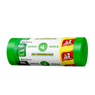 Worki do segregacji Zielony 60 l 16 sztuk Jan Niezbędny - Worki na śmieci - miniaturka - grafika 1