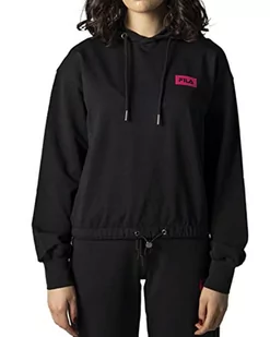 Fila Damska bluza z kapturem Burdur Cropped, Czarne piękno, L - Bluzy damskie - miniaturka - grafika 1