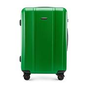 Walizki - WITTCHEN Classic Line elegancka walizka z wytrzymałego poliwęglanu z pionowym tłoczeniem, zamek TSA, zielony, M, Nowoczesny - miniaturka - grafika 1