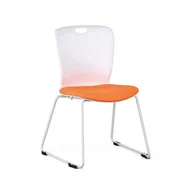 Fotele i krzesła biurowe - B2B Partner Krzesło plastikowe DOT, pomarańczowe, zestaw 4 szt. 432039 - miniaturka - grafika 1