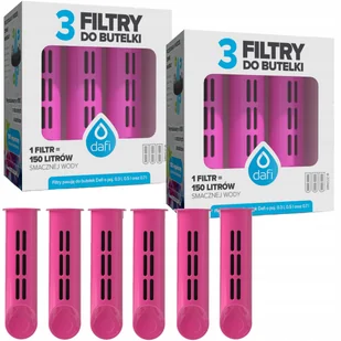 Zestaw 6 różowych wkładów filtrujących wodę do butelki Dafi Solid Soft - Wkłady filtrujące - miniaturka - grafika 1