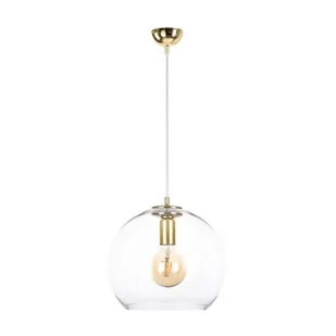 Keter Lighting Noe lampa wisząca 1x60W złoty/szkło przezroczyste 899 - Lampy sufitowe - miniaturka - grafika 1