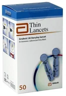 Glukometry i akcesoria dla diabetyków - LANCET THIN 50 szt. - miniaturka - grafika 1