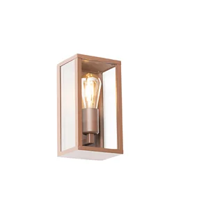 QAZQA Kinkiet przemysłowy rdzawobrązowy 26 cm IP44 - Charlois - Lampy ogrodowe - miniaturka - grafika 1