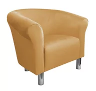 Fotele - ATOS Fotel Milo MG15 nogi chrom miodowy - miniaturka - grafika 1