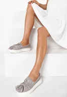 Trampki damskie - Szare Slip On Boogie - miniaturka - grafika 1