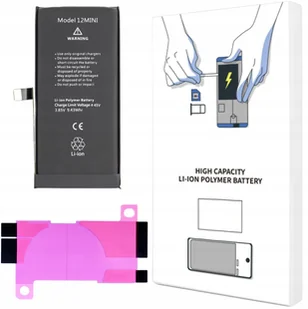 BATERIA DO iPHONE 12 MINI WIĘKSZA POJEMNOŚĆ 2450 mAh ŚWIEŻA KOMPLET - Baterie do telefonów - miniaturka - grafika 1