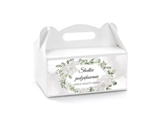 Personalizowane pudełka na ciasto z kwiatami - 6 szt. - Gadżety na imprezę - miniaturka - grafika 1