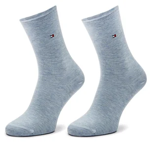 Zestaw 2 par wysokich skarpet damskich Tommy Hilfiger 371221106 Niebieski - Skarpetki damskie - miniaturka - grafika 1