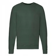 Bluzy męskie - Lekka Bluza Męska Lightweight Raglan Sweat Zielony butelkowy r. 2XL - miniaturka - grafika 1