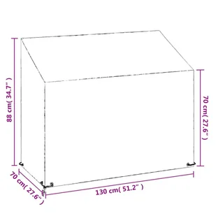 Pokrowce na ławki ogrodowe, 2 szt, 8 oczek, 130x70x70/88 cm, PE Lumarko! - Pokrowce na meble ogrodowe - miniaturka - grafika 9