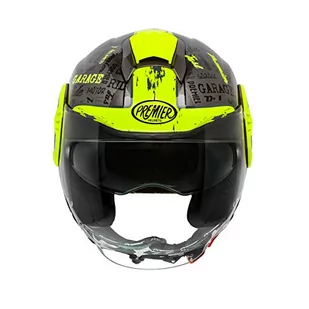 PREMIER HELMET COOL RD Y 17, BLACK/YELLOW FLUO, XXL - Kaski motocyklowe - miniaturka - grafika 1