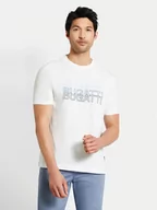 Koszulki męskie - Bugatti T-Shirt 8350 55042A Biały Modern Fit - miniaturka - grafika 1