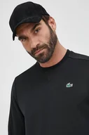 Bluzy męskie - Lacoste bluza SH9604 męska kolor czarny gładka - miniaturka - grafika 1