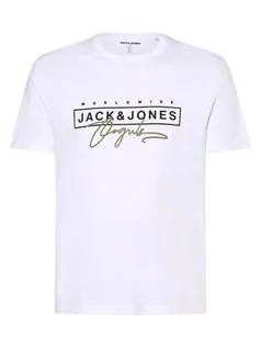 Koszulki męskie - Jack & Jones - T-shirt męski  JORSplash  duże rozmiary, biały - grafika 1