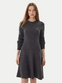 Sukienki - Lacoste Sukienka dzianinowa EF4161 Szary Regular Fit - miniaturka - grafika 1