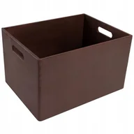 Pudła i pojemniki do przechowywania - Skrzynka Drewniana Pudełko Brązowe 39X29X23 Cm - miniaturka - grafika 1