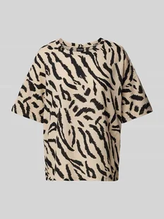 T-shirt z fakturowanym wzorem model ‘LUNA’ - Koszulki i topy damskie - miniaturka - grafika 1
