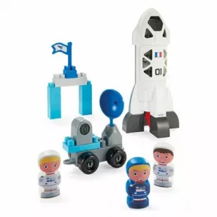 Klocki plastikowe ECOIFFIER Abrick Prom kosmiczny z pojazdem 7600003356 - Klocki - miniaturka - grafika 2