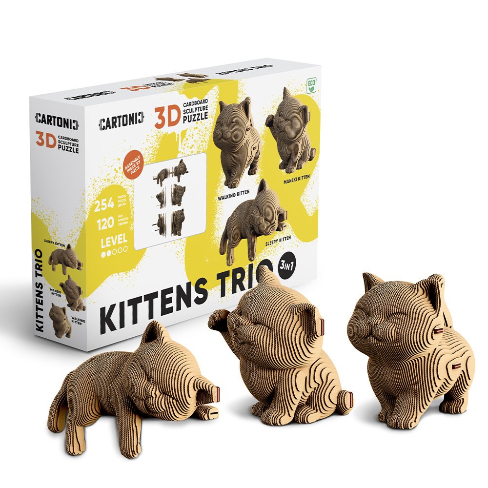 Cartonic 3D Puzzle Kittens Trio