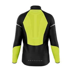 COMPRESSPORT Kurtka biegowa męska HURRICANE WINDPROOF JACKET FLASH black/fluo - Kurtki męskie - miniaturka - grafika 2