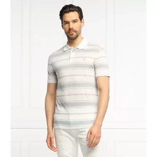 GUESS Lniane polo JOSU | Regular Fit - Koszule męskie - miniaturka - grafika 1