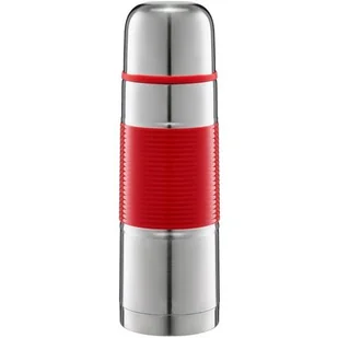 Termos AMBITION Gummy 750 ml Srebrno-czerwony - Termosy - miniaturka - grafika 1