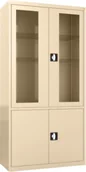 Meble i wyposażenie gabinetów medycznych - MDW/2s.1015 szafa lekarska 2-skrzydłowa 2-komorowa beżowa - miniaturka - grafika 1
