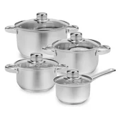 Zestawy garnków i patelni - Komplet garnków ze stali nierdzewnej  Bahama 8 elementów - miniaturka - grafika 1