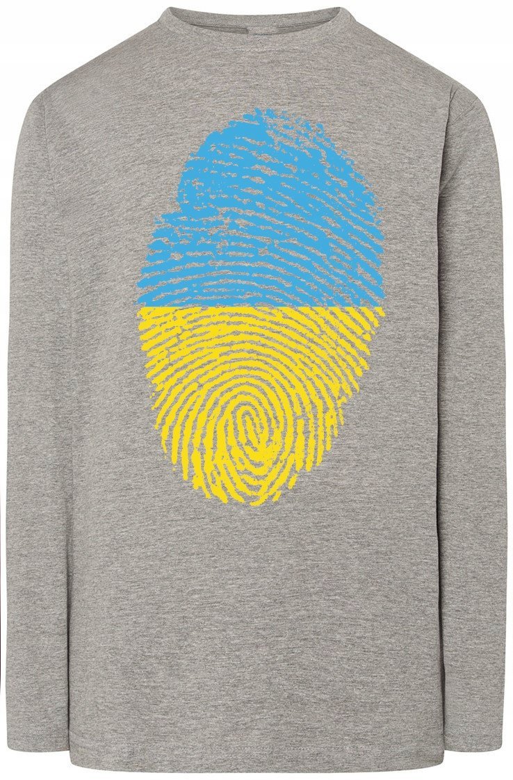 Ukraina Flaga Odcisk Palca Bluza Longsleeve R.M