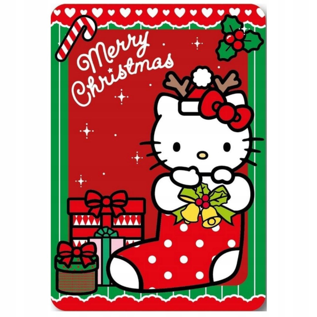 Hello Kitty koc polarowy miękki 100x140 cm kolorowy