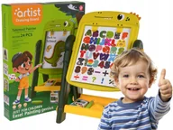 Tablice dla dzieci - Edukacyjna Tablica 2W1 Magnetyczno-Pisakowa Dinuś Dwustronna Nauka Pisania - miniaturka - grafika 1