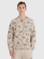 Bluzy męskie - 4F Bluza dresowa nierozpinana bez kaptura 4FRSS25TSWSM2180-83A Brązowy Roz. XL - miniaturka - grafika 1