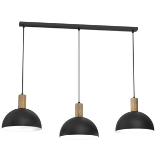 Industrialna lampa nad stół, drewniane elementy LX 4330 z serii HANDA - Lampy sufitowe - miniaturka - grafika 1