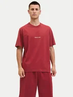 Koszulki męskie - Jack&Jones T-Shirt Norrebro 12282892 Czerwony Relaxed Fit - miniaturka - grafika 1