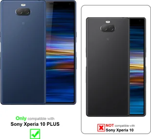 Cadorabo pokrowiec ochronny na Sony Xperia 10 PLUS w kolorze czarnym etui na telefon z magnetycznym zamknięciem - Etui i futerały do telefonów - miniaturka - grafika 1