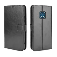 Portfele - Foxdock Etui na kartę Nokia XR20 Magnetyczny portfel z klapką Czarny - miniaturka - grafika 1