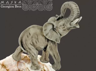Słoń Maurycy -alabaster grecki - Figurki dekoracyjne - miniaturka - grafika 1
