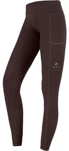 Waldhausen Legginsy jeździeckie damskie zimowe Ella ELT - maroon - Bryczesy - miniaturka - grafika 1