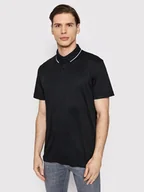 Koszulki męskie - Selected Homme Polo Leroy 16082844 Czarny Regular Fit - miniaturka - grafika 1