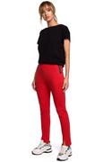 Spodnie damskie - Spodnie M493, Kolor czerwony, Rozmiar M, MOE - Primodo.com - miniaturka - grafika 1
