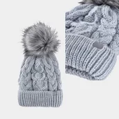 Czapki damskie - Dziewczęca Zimowa Czapka 4F 4FJWAW24ACAPF421-34S Niebieska Uniwersalny-Uniwersalny - miniaturka - grafika 1