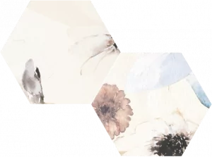 TUBĄDZIN Dekor ścienny Mild Garden hex 22,1x19,2 Dekor ścienny Mild Garden hex 22,1x19,2 - Płytki ceramiczne - miniaturka - grafika 1