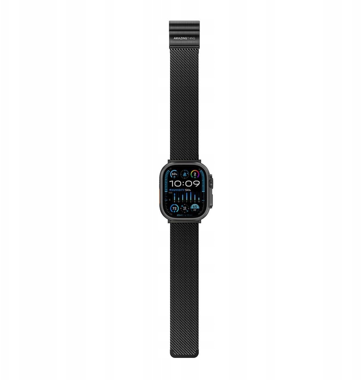 Amazingthing Pasek AMAZINGTHING Titan Premium Metal Band na AppleWatch 38/40/41/42/44/45/46/49 mm - czarny