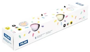 Farby do malowania palcami 40ml 6kol pastelowe - MILAN - Przybory szkolne - miniaturka - grafika 1